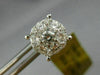 ESTATE LARGE 1.38CT DIAMOND 18K WHITE GOLD FLOWER HEART SHAPE LOVE STUD EARRINGS