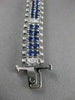 ESTATE WIDE 6.72CTW DIAMOND SAPPHIRE 14KT YLW GOLD LINE STACKING BRACELET #20926