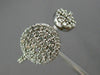 ESTATE WIDE .65CT DIAMOND 14KT WHITE GOLD 3D DOUBLE CIRCULAR PAVE FUN RING