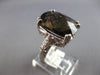 EXTRA LARGE 9.57CT DIAMOND & AAA SMOKY TOPAZ 14K WHITE GOLD CUSHION & ROUND RING