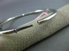 ESTATE LARGE 5.30CT DIAMOND & SAPPHIRE 14KT WHITE GOLD 3D FLOWER BANGLE BRACELET