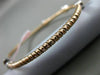 ESTATE .21CT DIAMOND 14KT WHITE & ROSE GOLD PAST PRESENT FUTURE BANGLE BRACELET