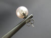 .09CT DIAMOND & AAA LIGHT PINK SOUTH SEA PEARL 14KT WHITE GOLD 3D STUD EARRINGS
