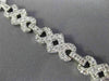 ANTIQUE WIDE 2.97CT DIAMOND 14KT WHITE GOLD 3D INFINITY TENNIS BRACELET #21888