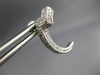 ANTIQUE .72 CTW HANGING 3D MOON SHAPE 14KT WHITE GOLD EARRINGS STUNNING!! #21750