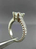 ESTATE 1.27CT DIAMOND PLATINUM 3D FILIGREE HEART MILGRAIN ENGAGEMENT RING #25486