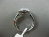 ESTATE WIDE .62CT DIAMOND 14KT WHITE GOLD 3D CLUSTER DOUBLE HALO FRIENDSHIP RING