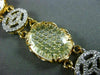 ESTATE WIDE 2.25CT DIAMOND & YELLOW TOPAZ 18KT TWO TONE GOLD 3D OVAL BRACELET
