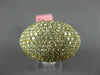 EXTRA LARGE 8.04CT DIAMOND 18KT YELLOW GOLD 3D DOME SHAPE PAVE ANNIVERSARY RING