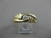 ANTIQUE ROUND DIAMOND 14K YELLOW GOLD RIPPLE SWIRL FILIGREE MENS RING 7MM #11663