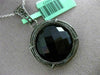 ESTATE LARGE 25.0CT BLACK ONYX 18KT BLACK GOLD WOVEN SOLITAIRE FLOATING PENDANT