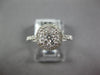 ESTATE WIDE .54CT DIAMOND 18K WHITE GOLD 3D CLASSIC CLUSTER FLOWER FILIGREE RING