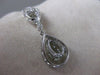 ESTATE 1.83CTW DIAMOND GREEN AMETHYST 14K WHITE GOLD HANGING HALO PENDANT #33582