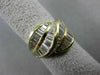 ANTIQUE WIDE 2.50CT BAGUETTE DIAMOND 18KT YELLOW GOLD COCKTAIL RING E/F #20143