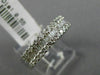 ESTATE .55CT DIAMOND 18KT WHITE GOLD 3D CLASSIC 3 ROW WEDDING ANNIVERSARY RING