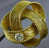 ESTATE LARGE TIFFANY & CO. .52CT DIAMOND 18KT YELLOW GOLD KNOT BOW BROOCH #2559