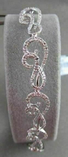 ANTIQUE WIDE 1.25CTW FILIGREE 18KT DIAMOND WAVY BRACELET BEATUFUL!!!!!!!!