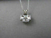 ESTATE .16CT DIAMOND PRINCESS CUT 14KT WHITE GOLD PLUS SQUARE PENDANT #1130
