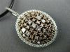 LARGE 1.89CT WHITE & PINK DIAMOND 18KT WHITE & ROSE GOLD DOME OVAL LOVE PENDANT