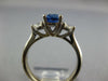 1.44CT DIAMOND & AAA SAPPHIRE 14K WHITE GOLD OVAL 3 STONE ENGAGEMENT RING #26977