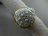 ESTATE .46CT DIAMOND 18K WHITE & ROSE GOLD 3D ETOILE OPEN FILIGREE CIRCULAR RING