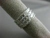 ESTATE WIDE 2.26CT DIAMOND 18KT WHITE GOLD 3D MULTI ROW WEDDING ANNIVERSARY RING