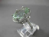 ESTATE LARGE 9.70CTW DIAMOND & AAA GREEN AMETHYST 14KT WHITE GOLD OVAL HALO RING