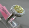 ESTATE WIDE .86CT DIAMOND 18KT WHITE & YELLOW GOLD HEXAGON CLUSTER CLASSIC RING
