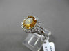 ESTATE 1.82CT DIAMOND & EXTRA FACET CITRINE 14KT WHITE GOLD HALO ENGAGEMENT RING