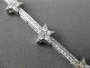 ESTATE WIDE 1.25CT DIAMOND 14KT WHITE GOLD STAR FILIGREE BRACELET BEAUTIFUL!!