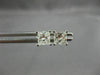 ESTATE 1.0CT PRINCESS CUT DIAMOND 14K WHITE GOLD 3D CLASSIC STUD EARRINGS #15550