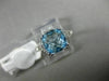 ESTATE 2.10CT DIAMOND & AAA BLUE TOPAZ 14KT WHITE GOLD FILIGREE SQUARE FUN RING