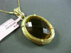 ESTATE LARGE 20.0CT AAA CITRINE 14KT YELLOW GOLD WOVEN FILIGREE FLOATING PENDANT