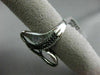 ESTATE MASSIVE 3.18CT WHITE & BLACK DIAMOND 14K WHITE GOLD 3D LEAF COCKTAIL RING