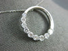 ESTATE 1.32CT DIAMOND 14KT WHITE GOLD 3D CIRCLE OF LIFE JOURNEY PENDANT #2052