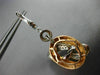 ESTATE LARGE .50CT DIAMOND 14KT WHITE & ROSE GOLD 3D LOVE KNOT HANGING EARRINGS