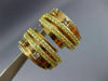 ESTATE WIDE .24CT FANCY YELLOW & PINK DIAMOND 18KT 2 TONE GOLD UMBRELLA EARRINGS