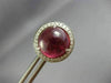 ESTATE LARGE 8.05CT DIAMOND & CABOCHON TOURMALINE 14KT WHITE GOLD HALO EARRINGS