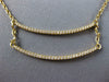 ESTATE .33CT DIAMOND 18KT YELLOW GOLD 3D CLASSIC OPEN DOUBLE BAR FUN PENDANT