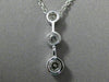 ESTATE LARGE .97CT DIAMOND 14K WHITE GOLD PAST PRESNT FUTURE BEZEL PENDANT #7324