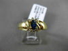 ESTATE .56CT DIAMOND & SAPPHIRE 14KT YELLOW GOLD FLOWER CLUSTER ENGAGEMENT RING