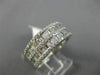 ESTATE WIDE 1.18CT BAGUETTE & ROUND DIAMOND 18KT WHITE GOLD 3D ANNIVERSARY RING