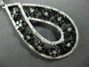 ESTATE 1.92CTW AAA BLACK & WHITE DIAMOND 14KT WHITE GOLD FLORAL DROP PENDANT