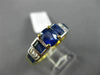 ESTATE 2.46CT DIAMOND & SAPPHIRE 18KT TWO TONE GOLD 3D FILIGREE ENGAGEMENT RING
