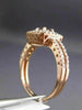 EFFY WIDE 1.0CT WHITE & CHOCOLATE FANCY DIAMOND 14KT ROSE GOLD HALO PROMISE RING