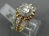 ESTATE LARGE .6CT ROUND & BAGUETTE DIAMOND 14K WHITE & ROSE GOLD FRIENDSHIP RING