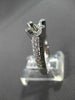 ESTATE WIDE .50CT DIAMOND 14K WHITE GOLD 3 ROW SEMI MOUNT ENGAGEMENT RING #14896