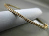 ESTATE .50CT DIAMOND 14KT ROSE GOLD 3D 2mm CLASSIC SHARE PRONG BANGLE BRACELET