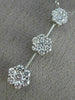 ESTATE 1.27CT DIAMOND 14KT WHITE GOLD FLOWER PAST PRESENT FUTURE PENDANT #19674