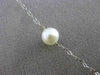 ESTATE AAA PEARL 14KT WHITE GOLD 3D BY THE YARD DIAMOND CUT NECKLACE #24945